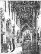 A drawing of Trinity during Victorian times before the last reordering of the church.